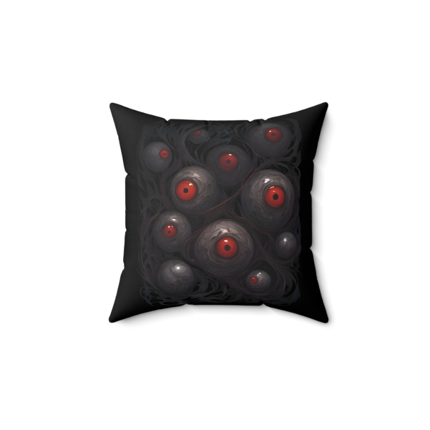 Eerie Eyes Decorative Pillow - Spun Polyester Square Cushion